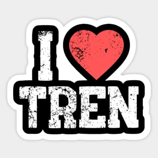 I love Tren Vintage Sticker